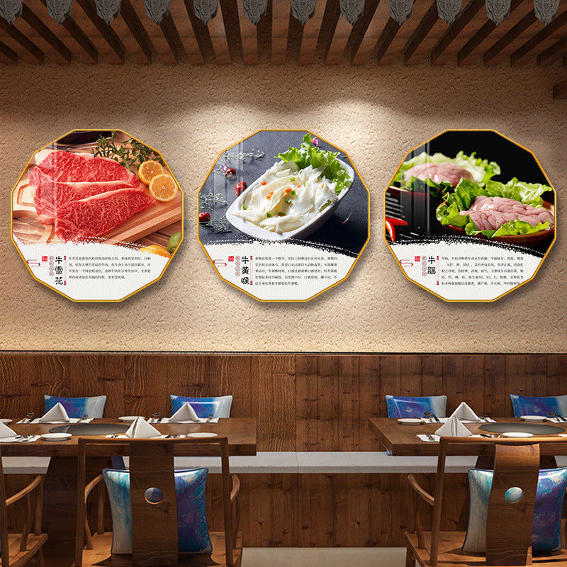 Chaoshan Beef Hot Pot Restaurant Decorative Painting Featured Restaurant Promotional Poster Wall Painting Hotel Food Stall Box Painting