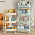 Multi-tier rolling cart organizer - portable storage rack for snacks, kitchen, bathroom, and more