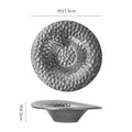 Luxury dining table dessert high-end unique ceramic bowl textured ceramic polka dot straw hat bowl fruit salad bowl