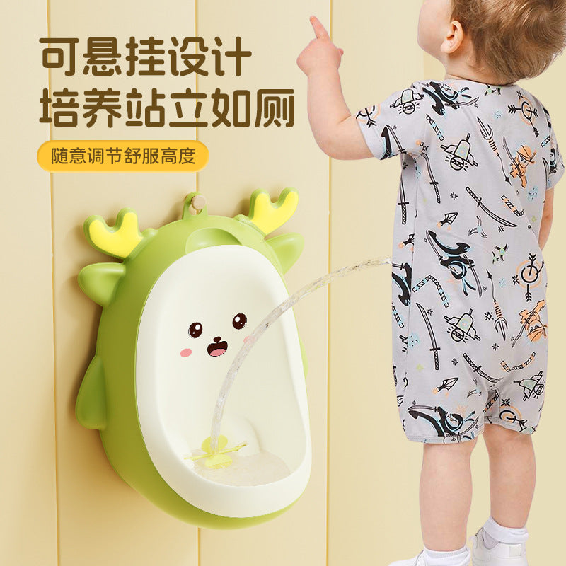 Wall-mounted potty for boys - portable urinal for babies & toddlers - standing toilet training urinal - pee training device
