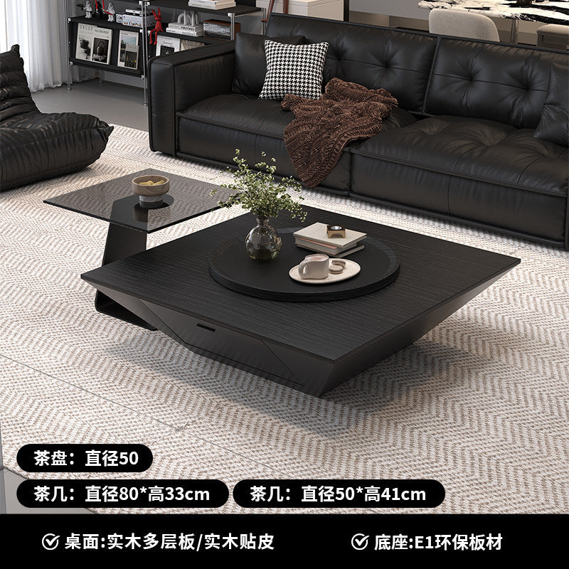 Modern minimalist upscale inverted triangle coffee table - designer style for living room, available in trapezoid and square shapes, coffee table set