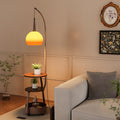 2025 new arrival: all-in-one storage floor lamp - grapefruit style - perfect for living room, sofa side, ambient lighting, coffee table, and fishing lamps