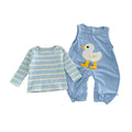 spring cartoon overalls two-piece baby outfit, newborn romper, boy's overalls