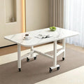 Foldable dining table, thickened rectangular desk, small apartment-friendly, no assembly required, portable, multi-functional, dual-purpose, easy-to-assemble table