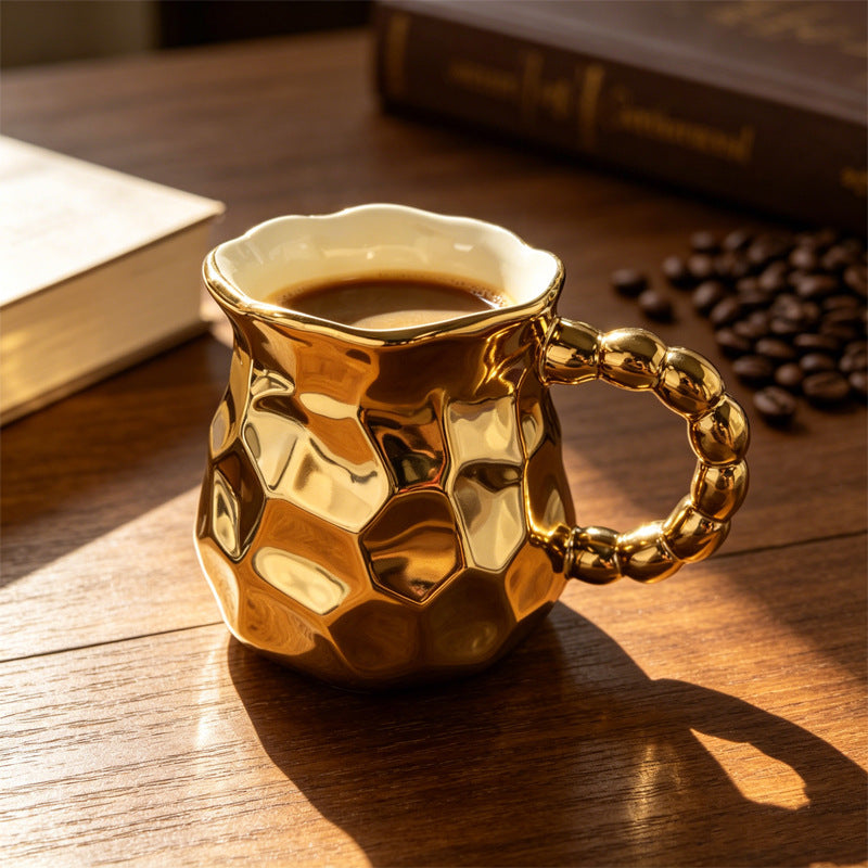 ceramic mug, high-end twist mug, home niche design, couple coffee cup, girl's drinking cup