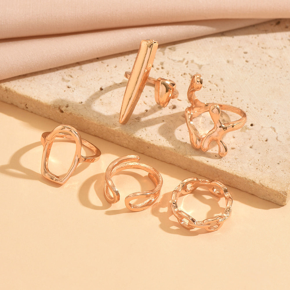 lava ring wholesale women's niche design jewelry light luxury high-end romantic couple rings smooth band accessories