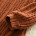 Girls' european and american style autumn/winter  ribbed long-sleeve inner layer high-neck dress with plush vest two-piece set