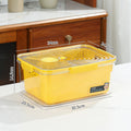 Refrigerator storage box double layer drain basket crisper pet plastic transparent thickened fruit vegetable freezer storage box