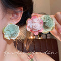 Suitable for summer pink flower earrings for women sense of designniche stylepopular earrings 2026 popular petal earrings
