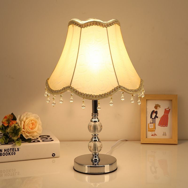 Creative and warm crystal european-style table lamp - bedroom bedside nightstand remote control energy-saving night light - baby feeding minimalist cross-border