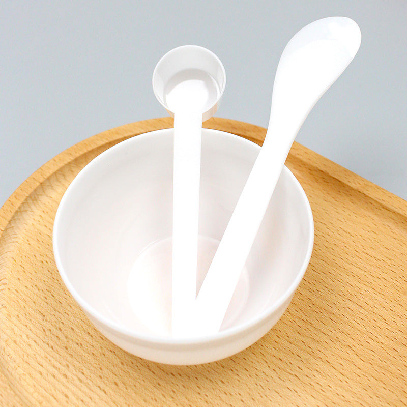 Beauty mask mixing tool set - includes bowl, spatula, spoon, plastic bowl, measuring spoon, stirring stick, 10ml spoon, spa application three-piece set