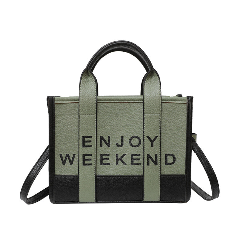 export tote bag lychee pattern women's satchel bag classy fashionprintingletter shoulder crossbody bag