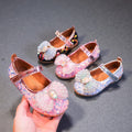 Princess shoes  new girls' soft sole leather shoes children's shoes baby runway performance small single shoes korean style