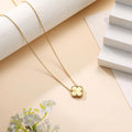 Lucky 18k gold plated four-leaf clover necklace - new women's fashionable and elegant clavicle chain, simple and versatile titanium steel pendant