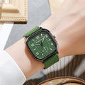 e-commerce square case personalized creative men's watch wholesale fashion retro silicone strap student quartz watch for men