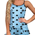 hot-selling european and american women's loungewear pajama set, sexy casual camisole and shorts set