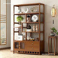 New chinoiserie bogu rack tea rack storage rack tea set rack tea display cabinet non-solid wood tea room ornaments duobao pavilion
