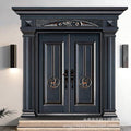 Zinc alloy villa door double door courtyard door entrance double door rural self-built house security door for home entrance door