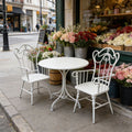 Balcony & patio european minimalist iron coffee table and chair set - stylish, durable, and perfect for afternoon tea