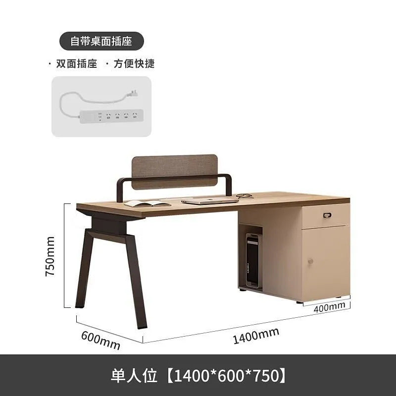 Casual modern 4 four-six 0.3kg slot computer booth screen employee office table and chair combination