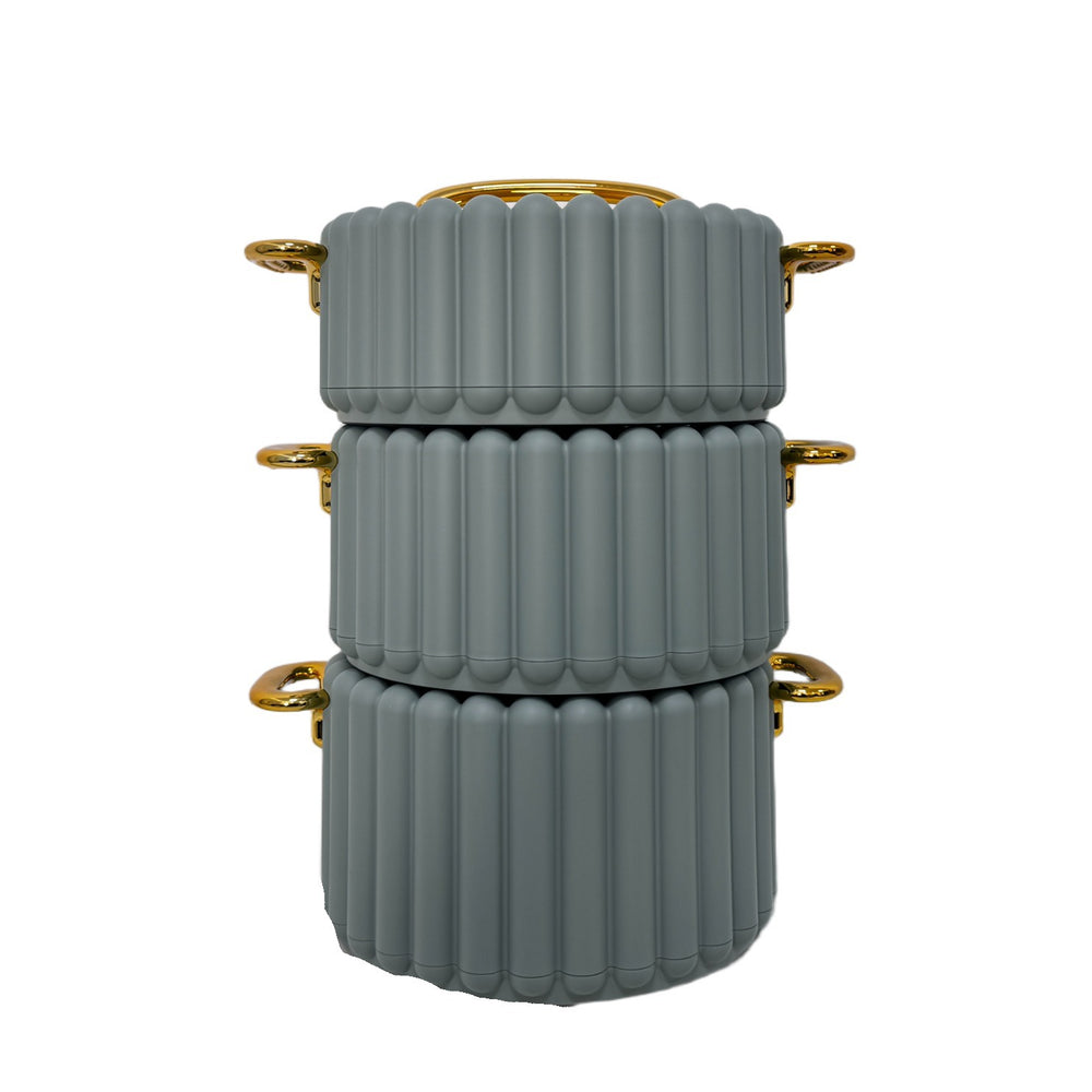 Food warmer 3pcs foreign trade column type three-layer thermal insulation box 1.5l-2.0l-2.5l thermal insulation lunch box