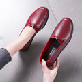Soft leather soft bottom ladieswear shoes flatsabrasion resistantwaterproofbows work shoes wechat group purchase live broadcast one piece dropshipping
