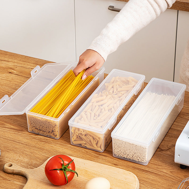 Kitchen Food Grains Storage Box Sealed with Lid Noodle Storage Box Food Grade Refrigerator Transparent Fresh-keeping Box