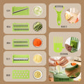 Vegetable cutting and draining handy gadget multi-functional grater slicer shredder grinder garlic dicing strips egg cutter 16-piece set