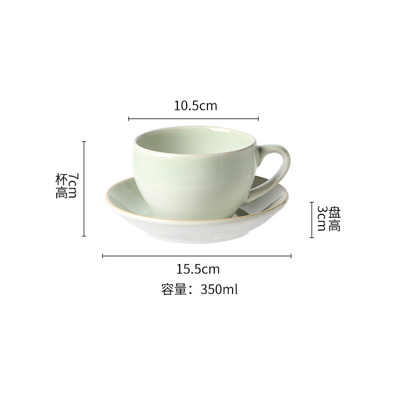 Kiln-turned coffee cup suit mug retro office water cup japanese breakfast cup good-looking ceramic tea cup