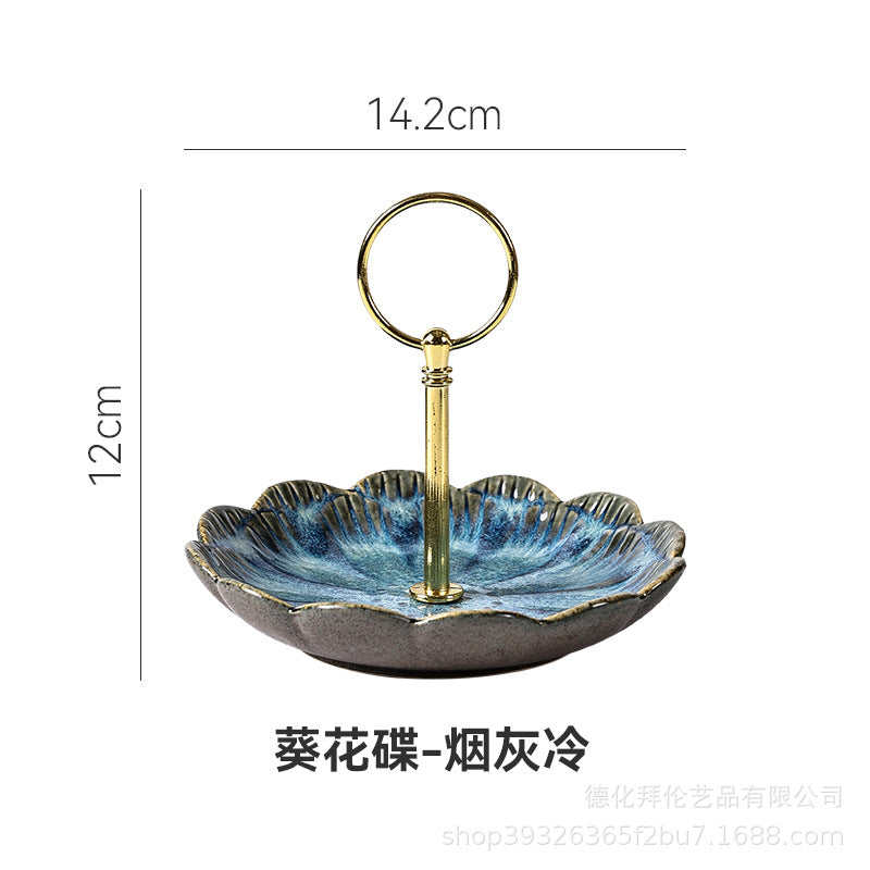 Ceramic jewelry dish - instagrammable european style, exquisite high-end trinket organizer, creative desktop display