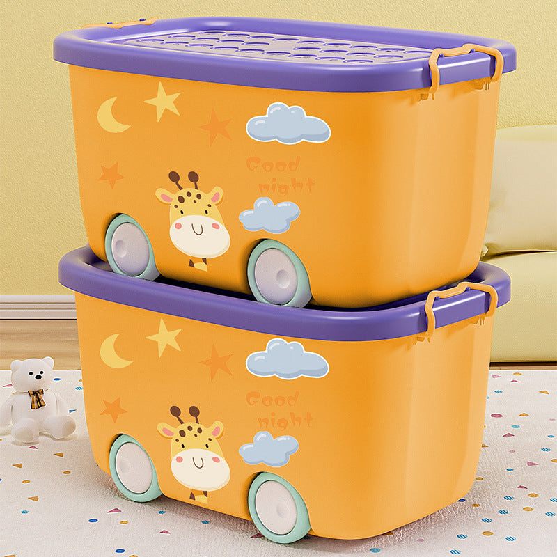 Large capacity kids' clothing storage bin - extra large organizer for baby toys, dolls, books, and more