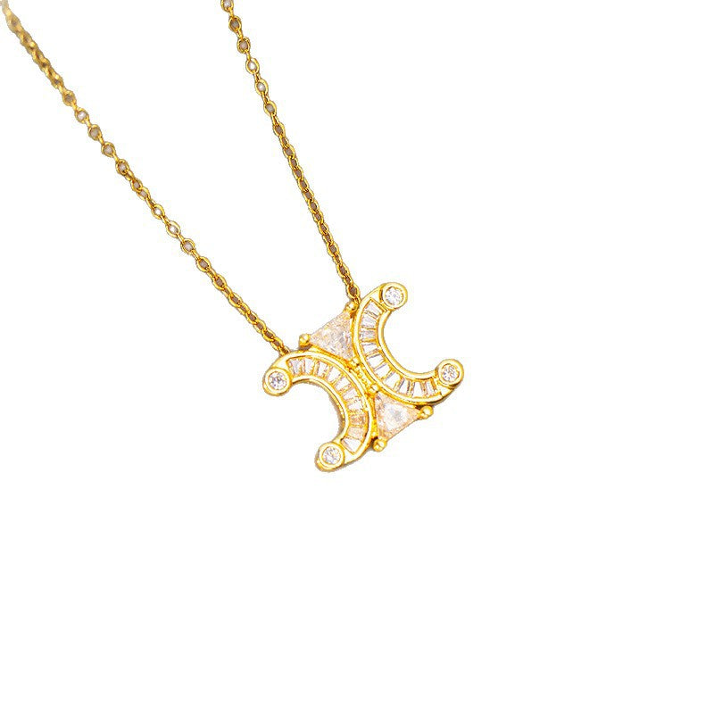 fashion elegance double c necklace earrings ring new arrivalsuitaccessible luxuryclassy earrings jewelry three-piece set
