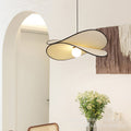 Wabi-sabi style special-shaped double-leaf fabric modern casual art streamer lotus leaf single-head chandelier restaurant bedroom b&b