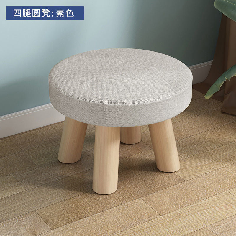 Cute children's cartoon creative eating small bench small stool household solid wood round stool sofa hair stool baby chair