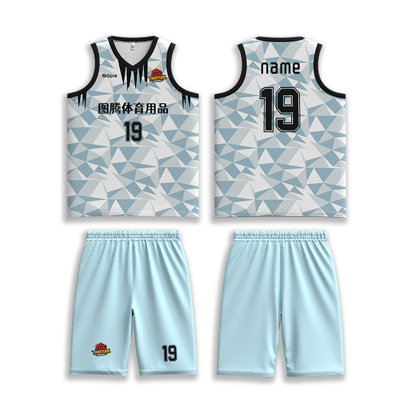 Adult game training jersey sports basketball jersey heat transfer quick drying jersey basketball jersey set custom printing