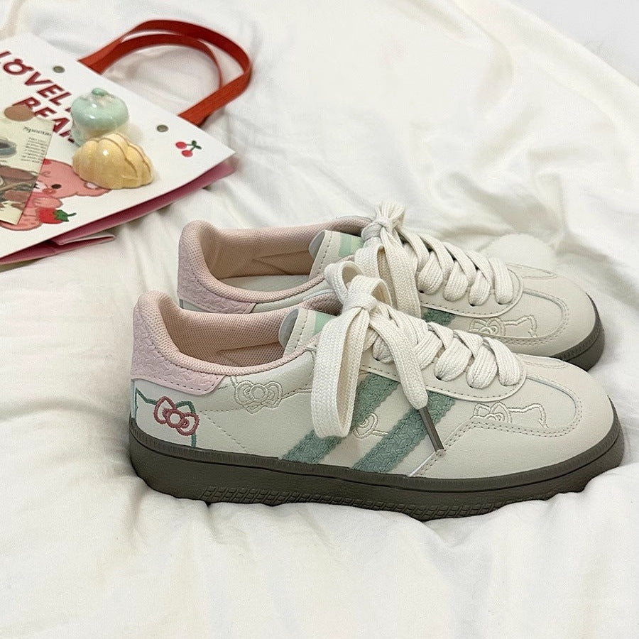 Flat white shoes 2026 summer niche styletrendy sneakers easiest for match sneakers niche stylek-style ins shoes for women new arrival