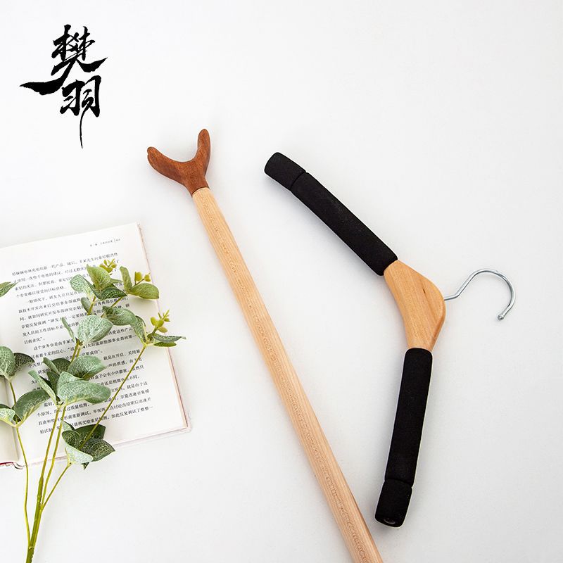 Solid wood clothes drying pole fork for homesolid wood clothes drying pole balcony clothes indoor shop multi-functional clothes pole