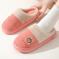 Winter cotton slippers for men, non-slip, wear-resistant eva thick sole, 2024 new indoor warm plush couple slippers