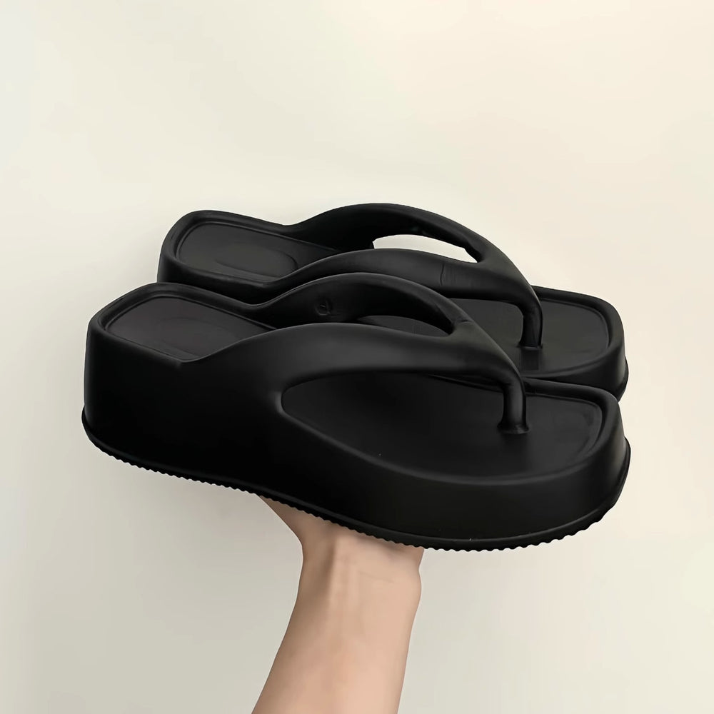 Thick sole flip flops women's summeroutwearnew arrivaleva stepping on shit ins style beach flip flops women's summer wholesale