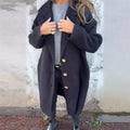 2024 new amazon women's fall/winter lapel long sleeve casual wool blend coat