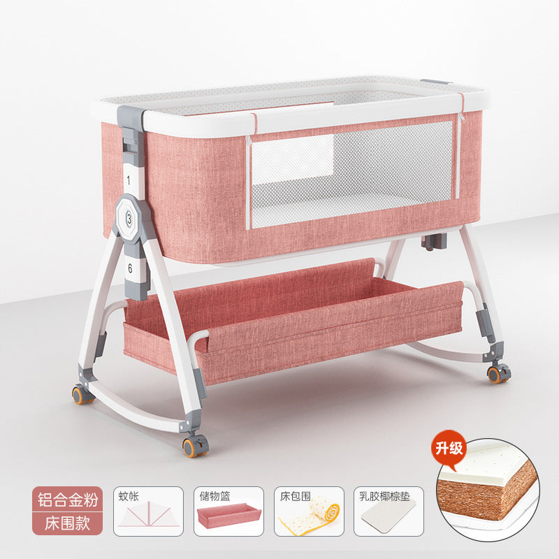 Baby crib - portable, foldable, multi-functional bassinet - newborn & toddler convertible bed