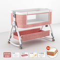 Aluminum alloy cherry blossom powder + coconut palm latex mat + storage basket + mosquito net + bed surround