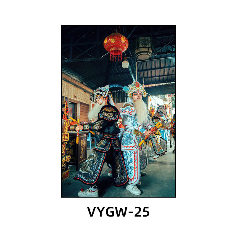 Chaoshan English song and dance decorative painting restaurant hotel box ethnic characteristics traditional culture hanging painting hot pot shop mural