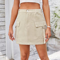 Wishfashion cross-border export women's clothing  independent station is it hard to wash denim workwear short skirt skirt