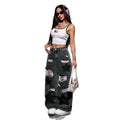 Plus size women's clothing  tiktok pinduoduo foreign trade cross-border fashion star ripped wide-leg jeans