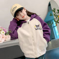 Girls' spring/autumn jacket - new cartoon design, stylish kids' spring hooded sweatshirt, casual outerwear for little girls