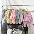 Kids home wear suitfall and winter boys autumn clothes and long pants children's german velvet pajamas girl bottomheattechintimates