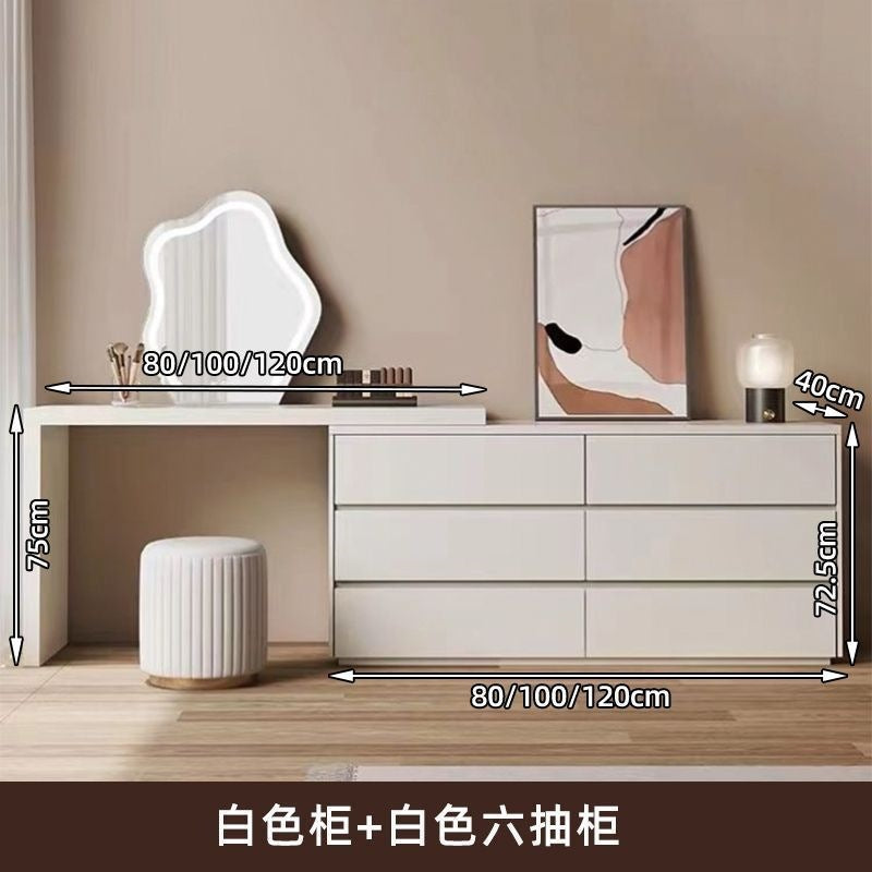Solid wood dressing table cream style chest of drawers for home bedroom modern casualnew arrival dressing table all-in-one dressing table
