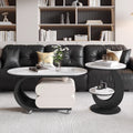 Modern minimalist sintered stone removable coffee table set - italian-inspired light luxury artistic coffee table for small living rooms