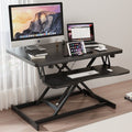 Standing desk adjustable height laptop monitor stand foldable computer table